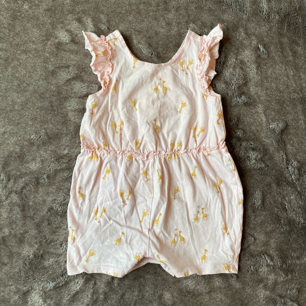 First Impressions Golden Giraffe Romper